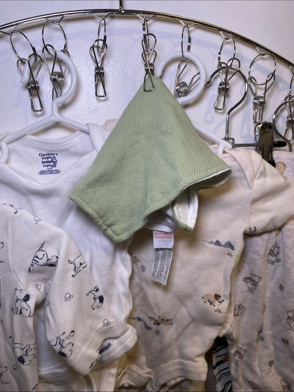 Gerber, Little one,Carter, White & Neutral Printed Baby One-Piece Footies Set